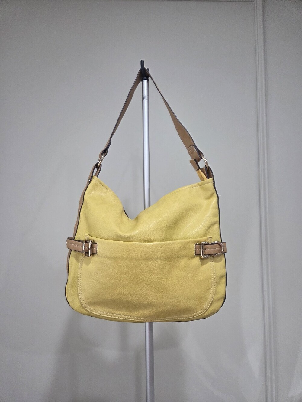 Naturalizer Women's Yellow PU Leather  Hobo Bag - Casual Shoulder Tote